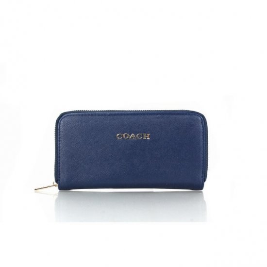 Coach Zip In Saffiano Small Navy Wallets FFG | Coach Outlet Canada
